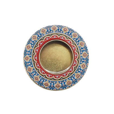 50 میلی لیتر جعبه ادویه زعفرانی شمع گرد قلع قلع آلومینیومی قلع چای