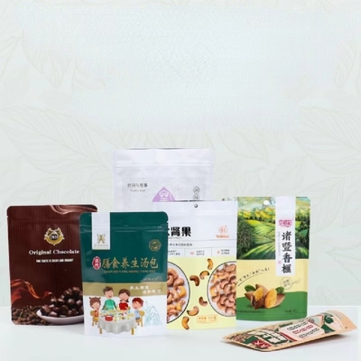 کیسه ایستاده پلاستیکی مات با بسته بندی فویل زیپلاک برای خرما میوه قابل آب بندی مجدد
