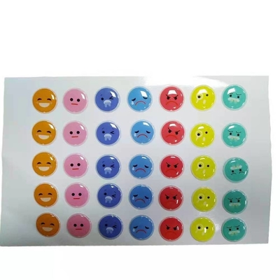 برچسب های گنبدی اپوکسی شفاف دایره سه بعدی PP PVC PET LED